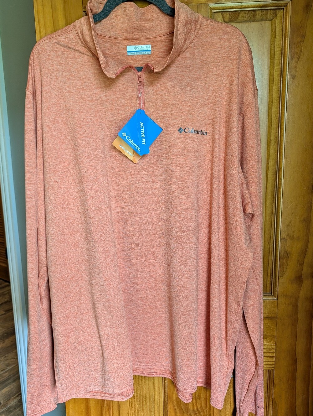 Columbia Omni-Shade Tech Trail 1/4 Zip Pullover Long Sleeve Sun Protect XXL NWT